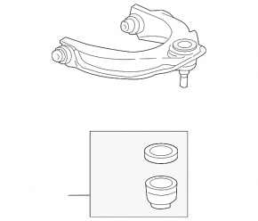 Upper rear right control arm for Honda Crosstour 10-15