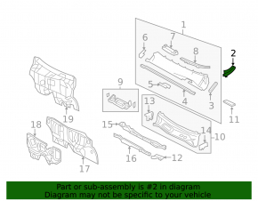 Left windshield wiper seal for Toyota RAV4 06-12