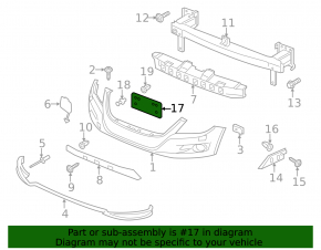 Front bumper area for VW Tiguan 12-17 rest