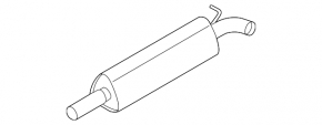 Exhaust system resonator VW Jetta 19- 2.0T GLI