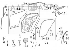 Lexus UX200 UX250h 19-20 red 3T2 rear left door, painted 0.2