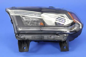 Headlight front left bare Dodge Durango 14-15 halogen dark