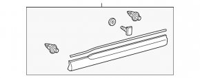 Lower rear right door trim for Toyota Highlander 2010