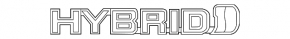 Emblem inscription "HYBRID" trunk door Toyota Prius 50 16-18