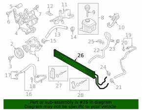 Power steering radiator Audi Q7 4L 10-15