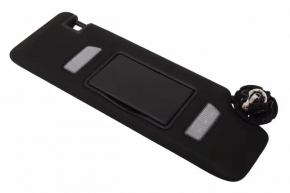 Right visor for Chevrolet Camaro 16-24 coupe, black, with backlight, without hook