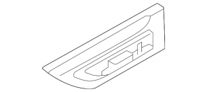 Front left wing molding Kia Soul 14-16 pre-rest with turn signal