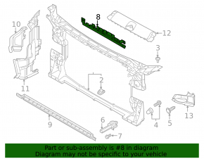 Upper radiator deflector Audi A5 F5 17- 2.0T