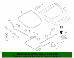 Nissan 370Z 09-2019 Tailgate Lock Hook