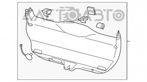 Lower tailgate trim Porsche Panamera 14-16 black, under washer