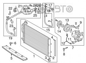 Kia Soul 14-16 pre-restored air conditioning condenser radiator