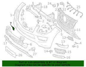 Mercedes GL-class X166 13-16 front bumper towing hook cap