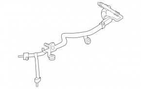 Air conditioning pipe condenser-heater Mercedes W167 GLE 350 450 24-26 without rear climate control