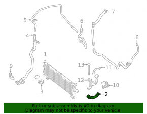 Left cooling pipe Mercedes AMG GT-class X290 19-25 3.0