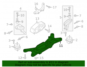 Automatic transmission mount bracket Ford Mustang mk6 15- 2.3T, type 2