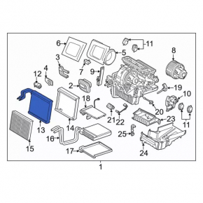 Lincoln MKC 17-19 Evaporator with Sensor