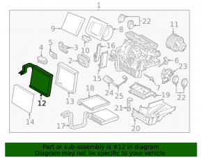Lincoln MKC 17-19 Evaporator with Sensor