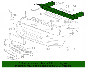 Jaguar F-Pace 21-23 R-Dynamic Front Bumper Reinforcement