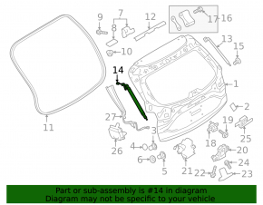 Left tailgate shock absorber Mazda CX-50 23-25 electric