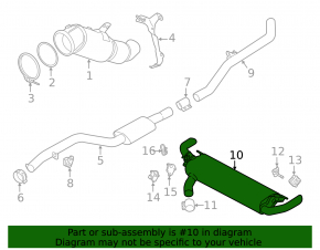 Exhaust pipe with barrel BMW X5 G05 19-23 3.0T with valve, rusty