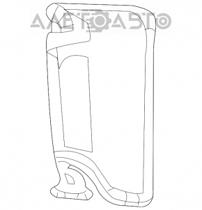 Left Dodge Journey 11-20 visor, gray, without backlight, without hook