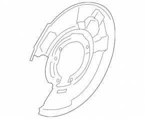 Rear right brake disc cover BMW 2 F22 14-21 M package