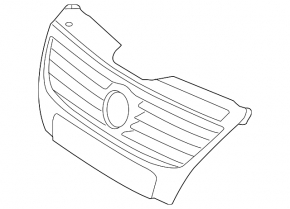 Radiator grille for VW CC 09-12 with parking sensors, light gray