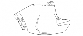 Rear bare bumper left Chevrolet Trailblazer 21-26