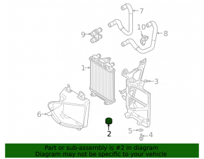 Additional radiator bracket right Audi Q7 16-23 3.0T