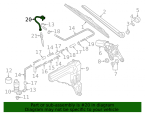 Audi Q8 rear camera washer hose 19-26