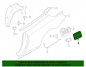 Fuel filler flap BMW 4 F33 14-20 convertible