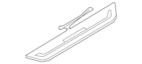 Door sill outer front right BMW 5 G30 18- eDrive