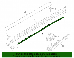 Threshold molding left BMW X5 G05 19-23 X-Line