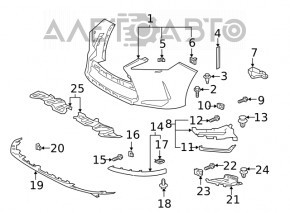 Right fog light plug Lexus RX350 RX450h 20-22 structure with chrome, sand