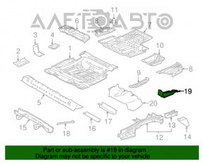 Rear bumper guard right Lexus RX450h 16-22