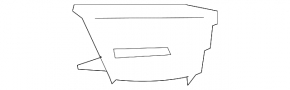 Front panel trim left Toyota Prius 30 10-15 gray