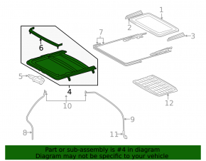 Lexus RX300 RX330 RX350 RX400h 04-06 Sunroof Mechanism