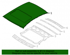 Metal roof Hyundai Ioniq 17-22 under the hatch