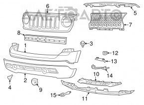 Jeep Patriot 11-17 Front Bumper Absorber
