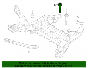 Bolt for fastening front subframe rear 2pcs BMW X1 F48 16-22 55mm