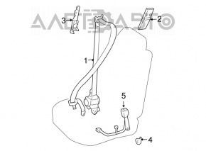 Lexus GX470 03-09 Passenger Seat Belt Gray