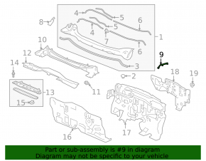 Windscreen wiper seal left Honda Clarity 18-21 usa
