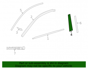 Toyota Avalon 13-18 front left side door trim