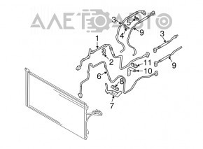 Rear row air conditioner pipe Audi Q7 4L 10-15