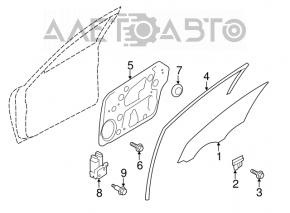 Front right window seal for Kia Optima 11-15