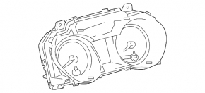 Toyota Avalon 13-15 hybrid instrument cluster