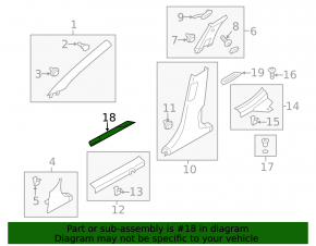 Door sill trim front right outer Hyundai Veloster 12-17