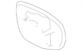 Right mirror element Lexus GS 14-19