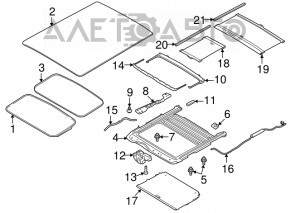 Front sunroof curtain Ford Flex 09-19