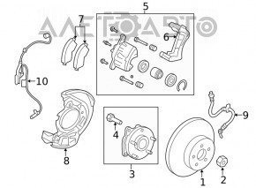 Front right brake hose Toyota Rav4 19-
